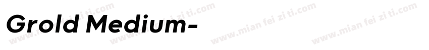 Grold Medium字体转换